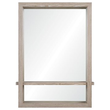 RENWIL MIROIR PERGOLA AVEC TABLETTE BOIS PALE 30X40X4