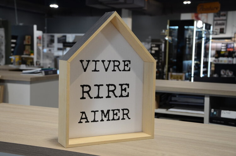 ATTITUDES DECO MURALE MAISON NATURELLE VIVRE/RIRE/AIMER