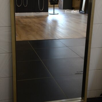 RENWIL Miroir bois gris pale et stainless 24x36