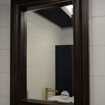 RENWIL Discontinué - Miroir vast bois brun antique 24 x 36 x 2po