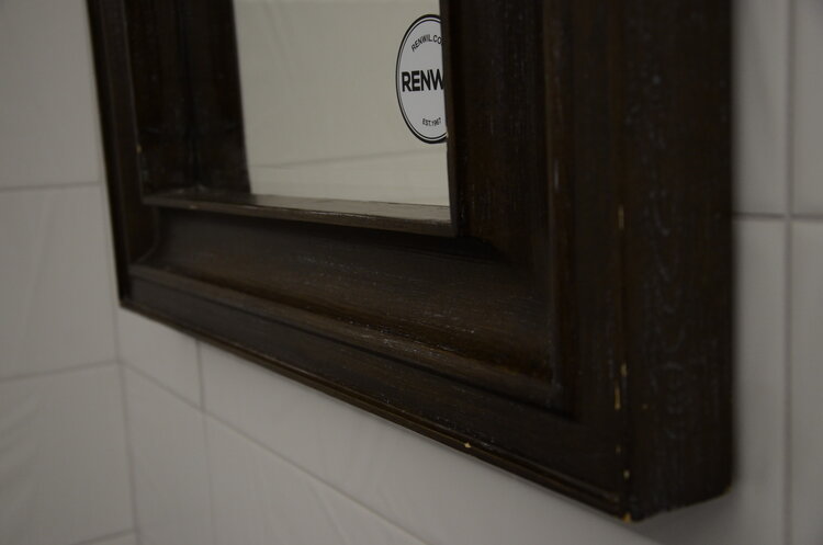 RENWIL Discontinué - Miroir vast bois brun antique 24 x 36 x 2po