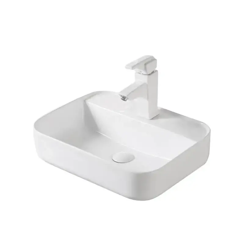 LIGANO Lavabo avec plage 19 3/4 x 15 3/4 x 5 1/4po malcom blanc lustré