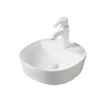 LIGANO Vasque avec plage spiaggia piccola 16 x 16 x 4 1/2po blanc