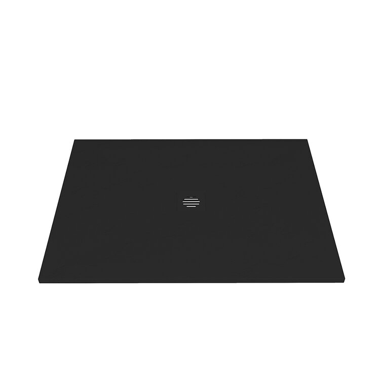 ZITTA BASE ROC SLATE 48X36 DRAIN CENTRAL NOIR MAT
