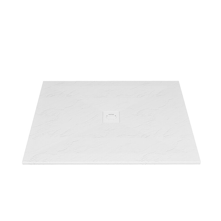 ZITTA Base slate 60 x 36 drain central blanc mat