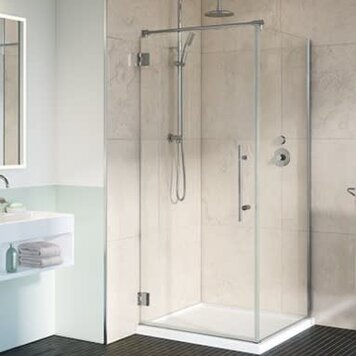 FLEURCO Demo-porte de douche cube 36x36x79 noir/clr