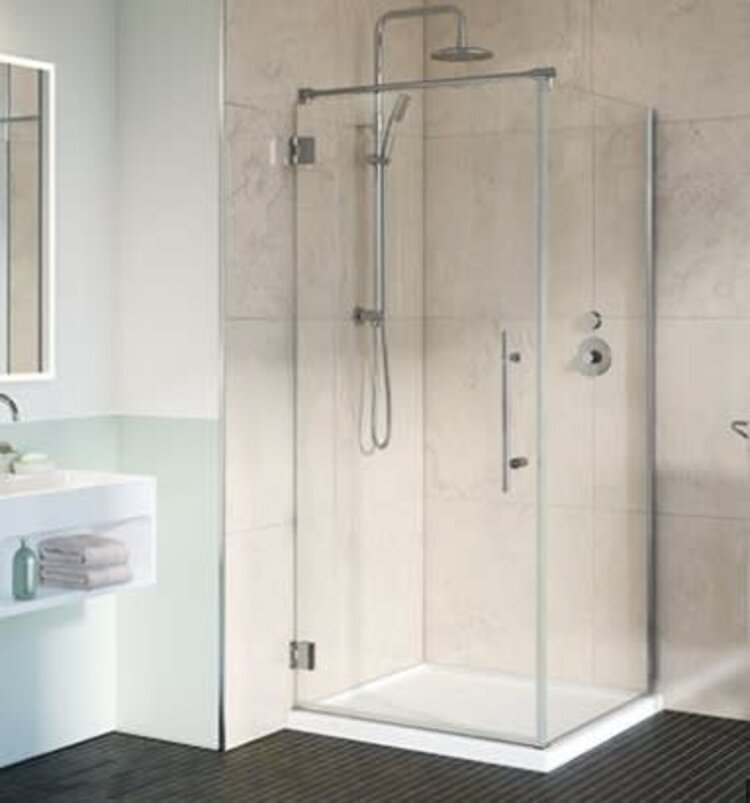 FLEURCO Demo-porte de douche cube 36x36x79 noir/clr