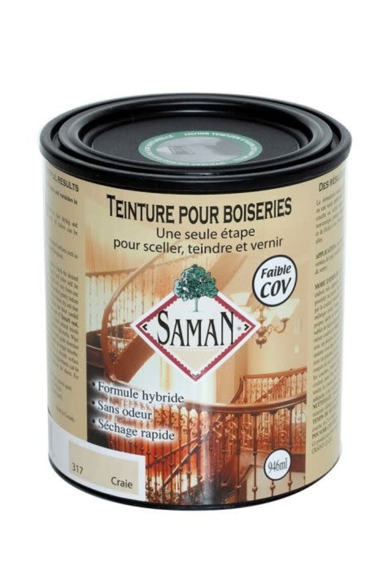 SAMAN Teinture/vernis hybride Saman 946 ml craie