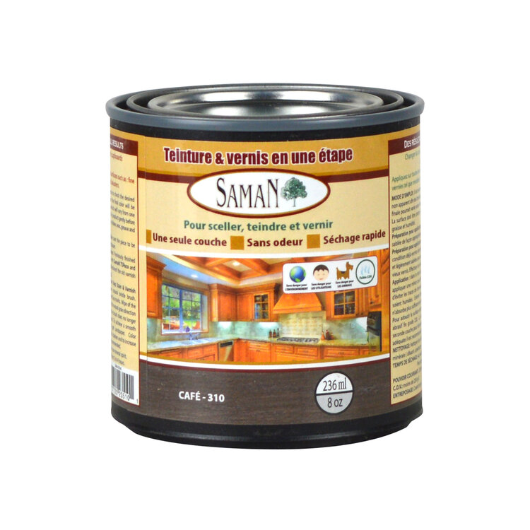 SAMAN Teintur vernis hybride 236 ml cafe