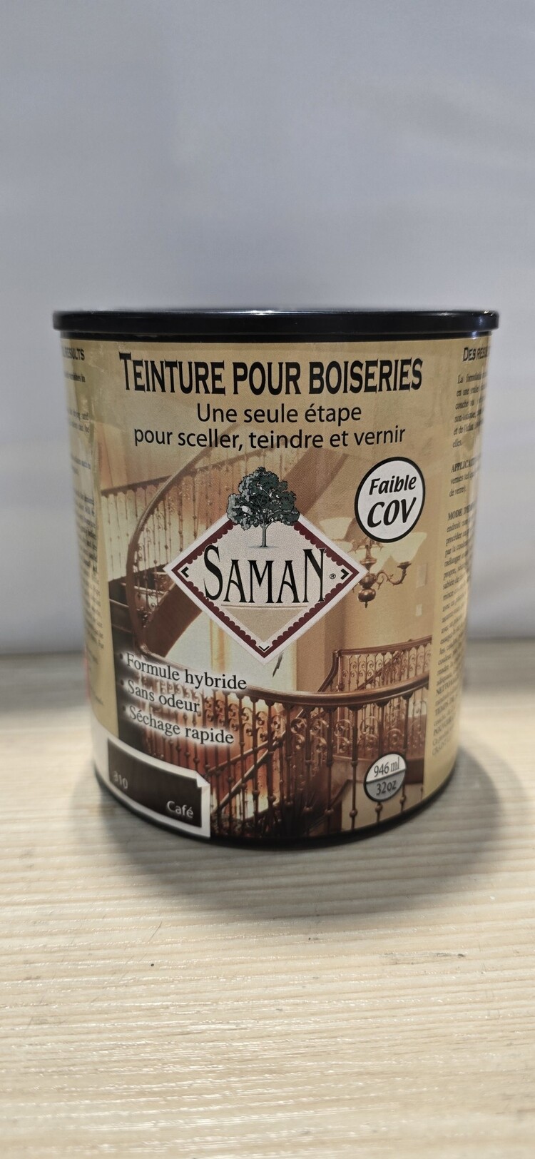 SAMAN Teinture vernis hybride 946 ml cafe