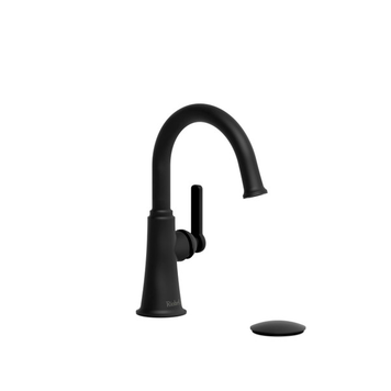 RIOBEL Discontinué - Robinet de lavabo avec poignée en J avec drain Momenti noir