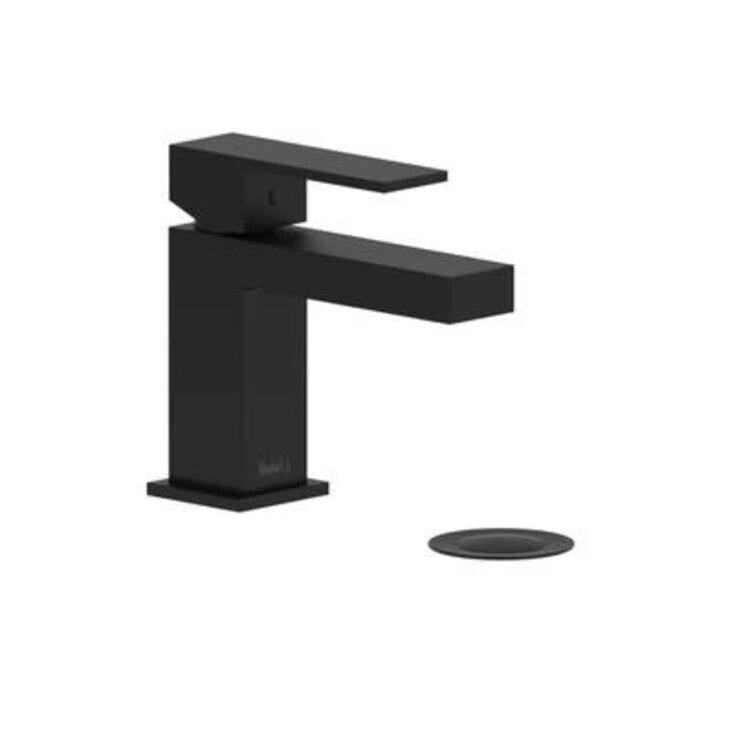 RIOBEL ROBINET LAVABO KUBIK MONO AVEC DRAIN NOIR MAT