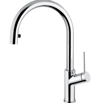 AQUABRASS Discontinué - démo - robinet ginger bar 1 jet douchette fini or brosse