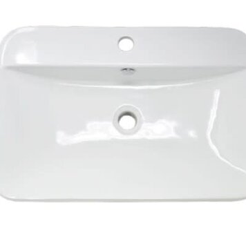 LIGANO Copy of Lavabo encastré avec plage prestige avec trop plein 23 1/2 x 16 x 1 po