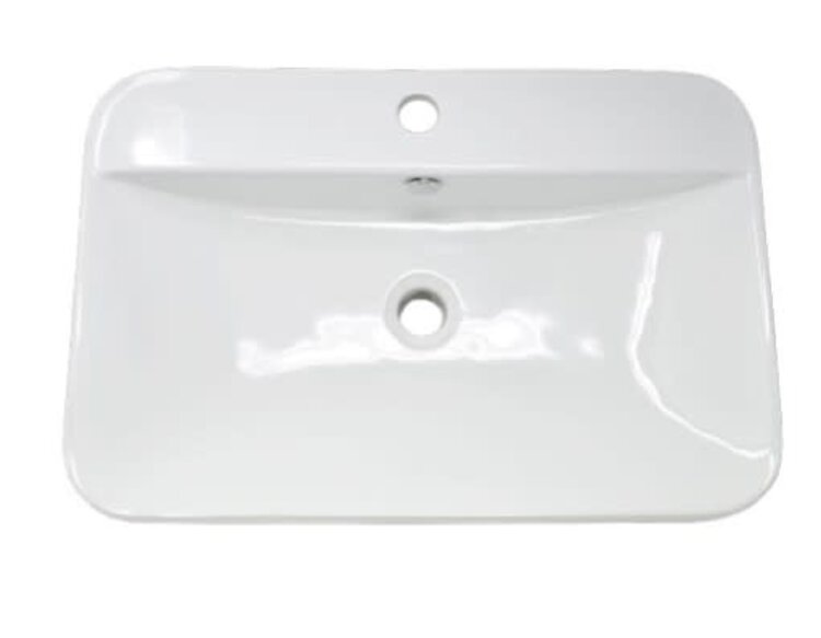 LIGANO Copy of Lavabo encastré avec plage prestige avec trop plein 23 1/2 x 16 x 1 po