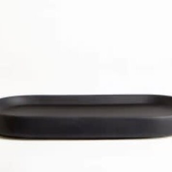 MODA AT HOME Plateau crater ceramique noir mat