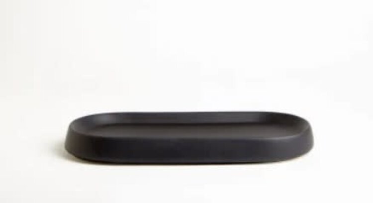 MODA AT HOME Plateau crater ceramique noir mat