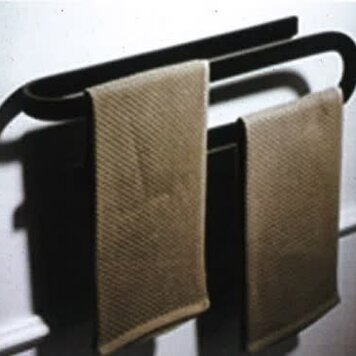 IMPÉRIAL Porte serviette mural double noir mat