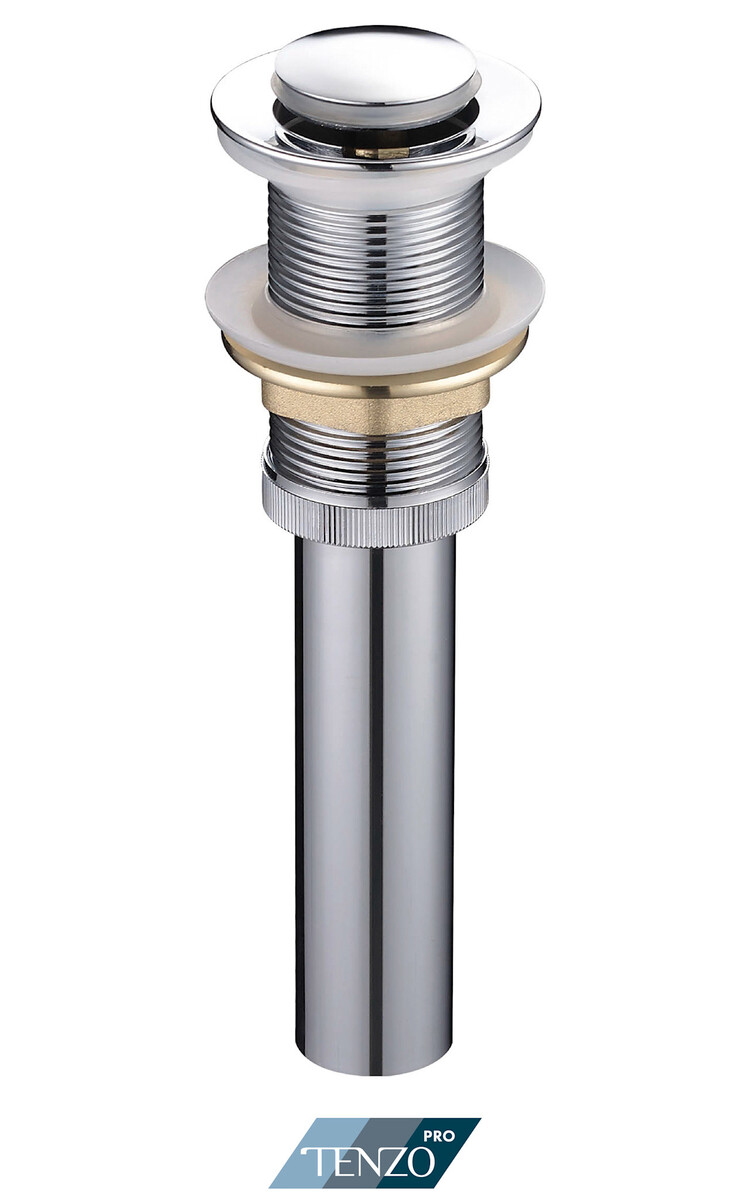 TENZO PRO Drain de lavabo pop-up sans trop-plein chrome