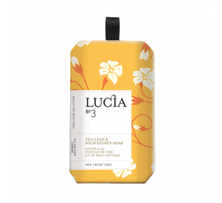LUCIA Savon beurre de karité feuille de thé et miel