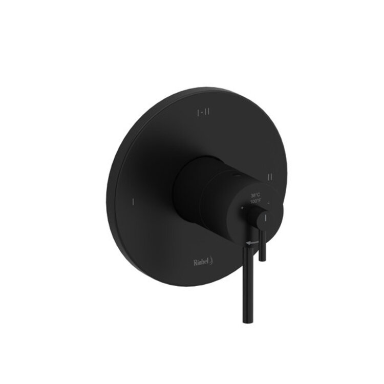 RIOBEL Finition kit de douche avec tête pluie noir mat