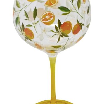 NOSTALGIA Verre avec pied 23 oz orange 11 x 11 x 20 cm