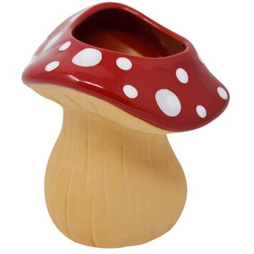 NOSTALGIA Vase champignon 12 x 12 x 10 cm rouge