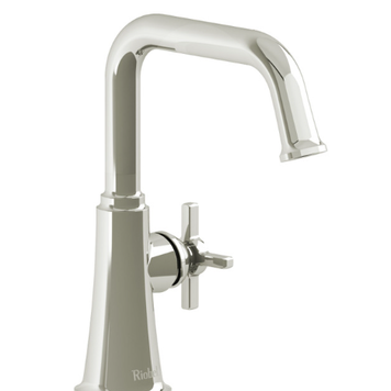 RIOBEL Discontinué Démo Robinet de lavabo momenti  bec carre poignee en croix nickel poli sans drain