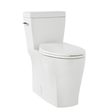 GERBER Toilette lemora 4.8l. monopièce allongee blanche avec siège à fermeture lente