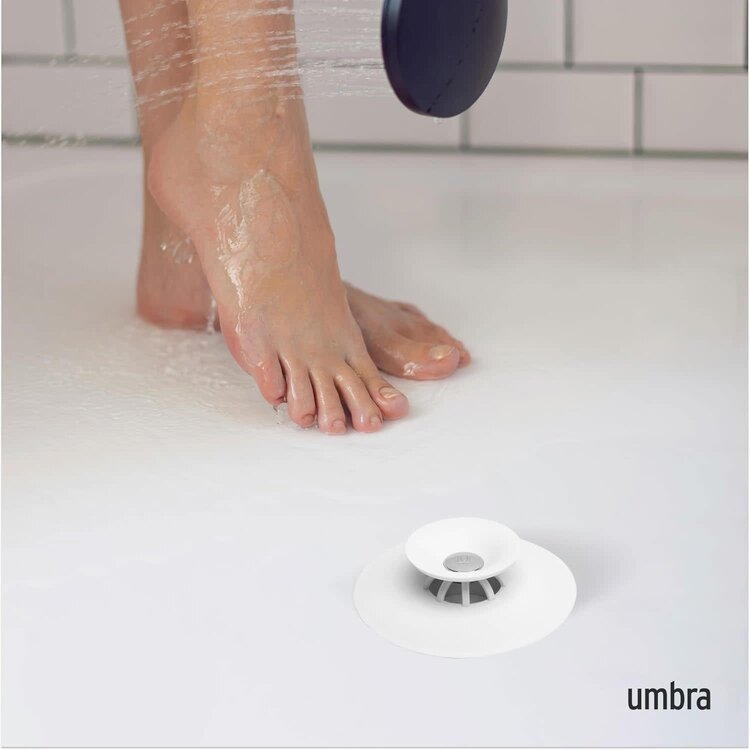 UMBRA Bouchon de drain et attrape cheveux flex blanc