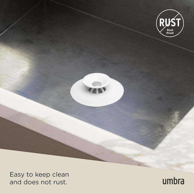 UMBRA Bouchon de drain et attrape cheveux flex blanc