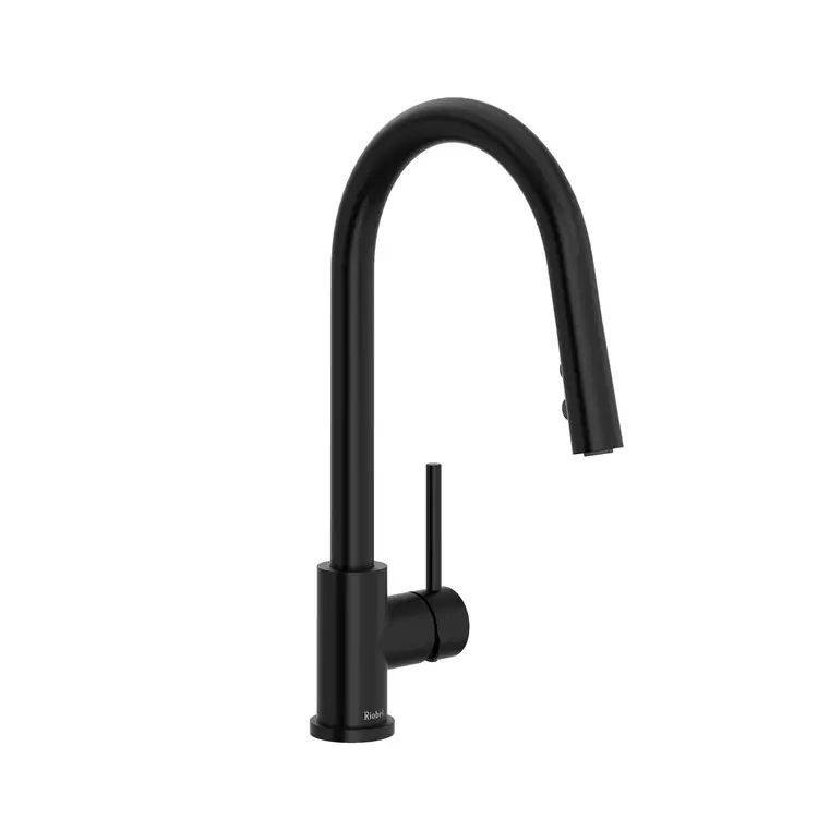 RIOBEL Robinet cuisine joli avec douchette noir mat