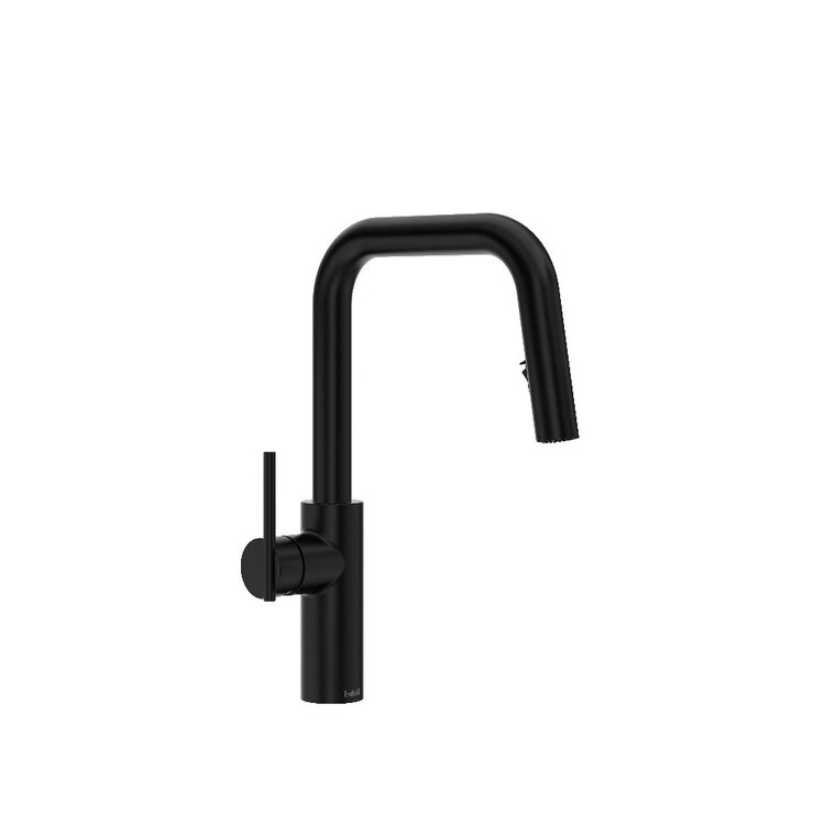 RIOBEL Robinet de cuisine lateral bec carré noir mat