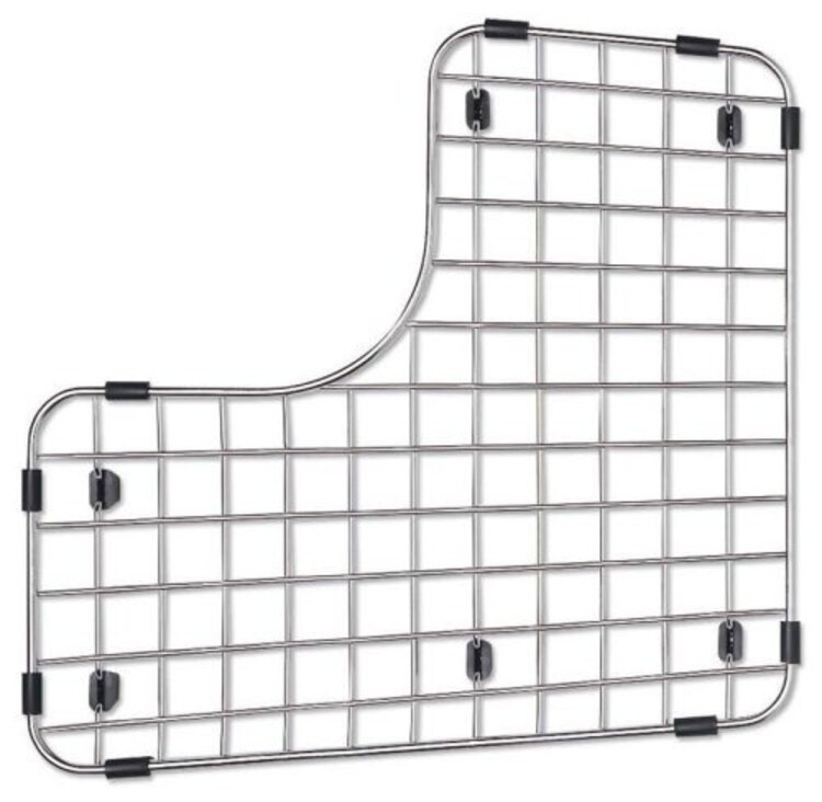 BLANCO D-grille de fond en l droite inox