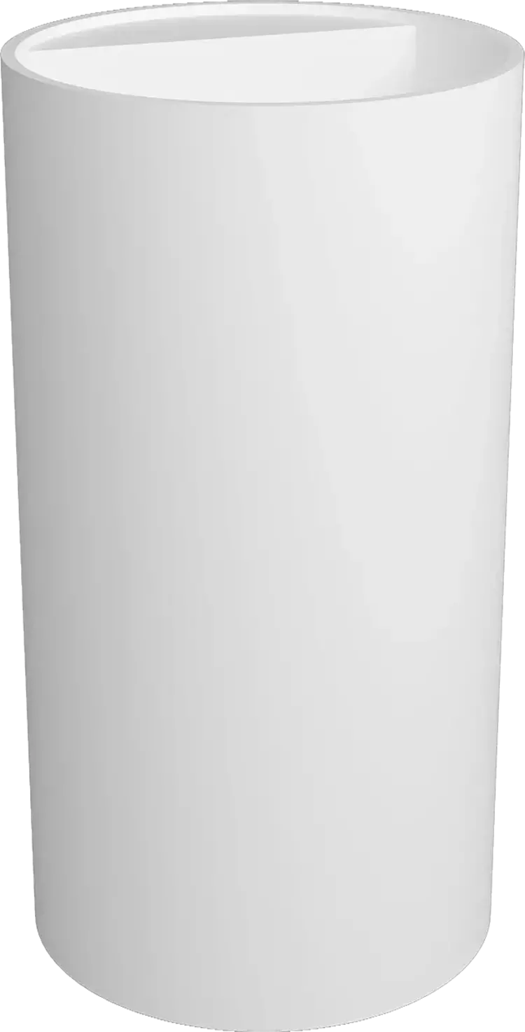 ZITTA D-Demo lavabo sur pied sorca 18x18  1 3/8  blanc lustré