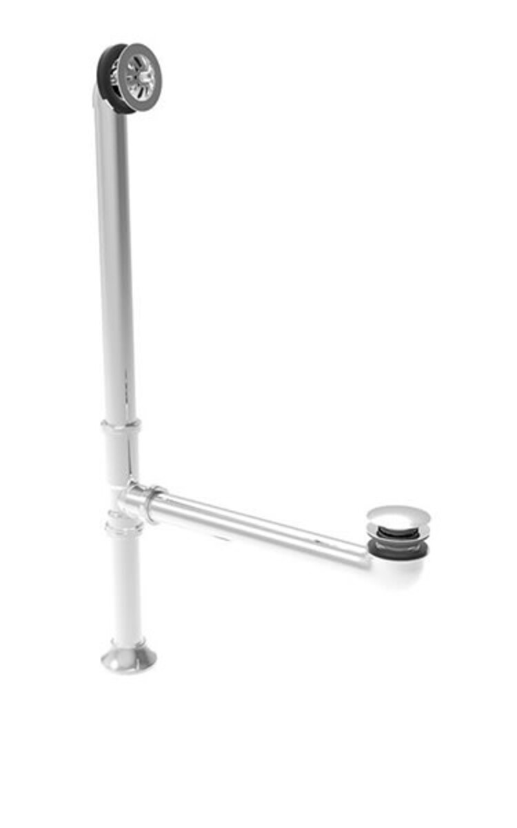 BARIL Renvoi en laiton pour baignoire sur pattes chrome