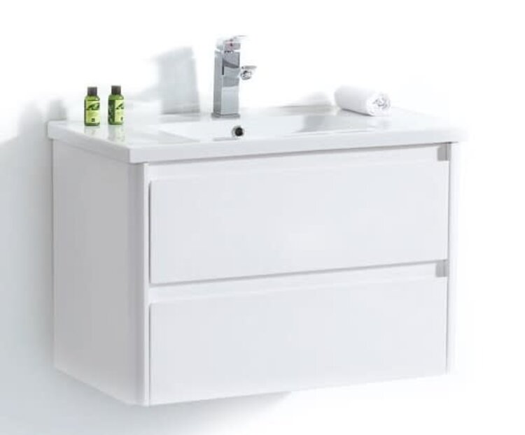 LIGANO Vanite perle 48 blanche dessus porcelaine blanc mono