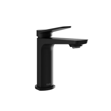 KALIA Robinet de lavabo monotrou moroka avec drain noir mat