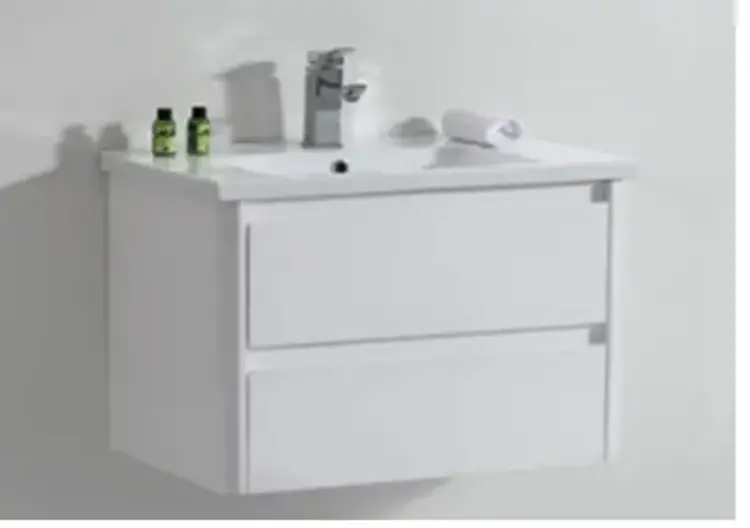 LIGANO Vanite perle 32 blanche dessus porcelaine blanc mono