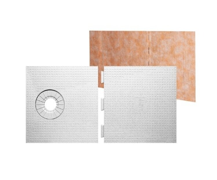 SCHLUTER D- kerdi-shower-st base de douche 32 x 60 decentree