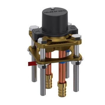 RIOBEL Brut de robinet de bain fixe au sol pex avec 2 valves d'arrêt et capuchon