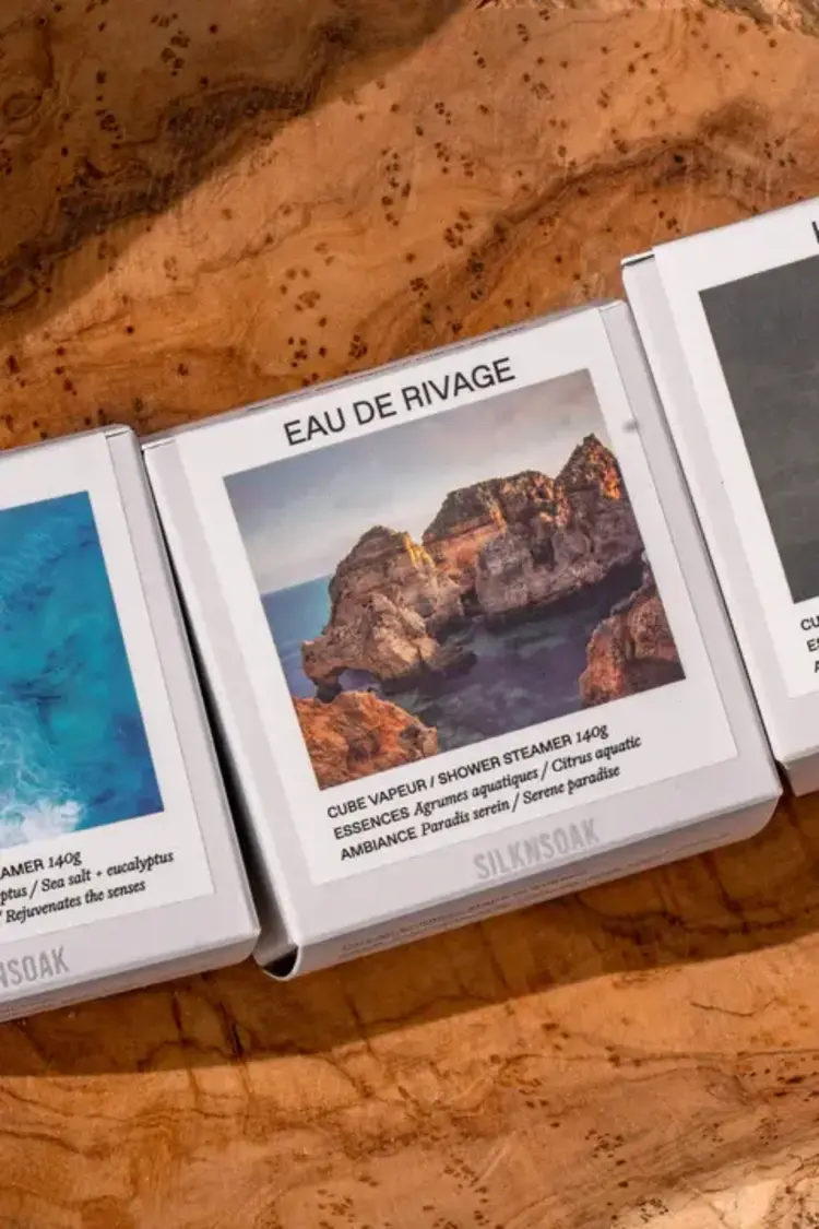 SILKNSOAK Eau de rivage  cube vapeur 140g.