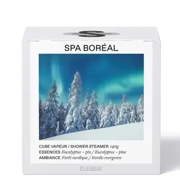 SILKNSOAK Spa boreal cube vapeur 140g.
