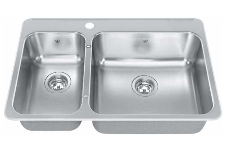 KINDRED Steel Queen Drop In Sink QCLA2031L-8-1