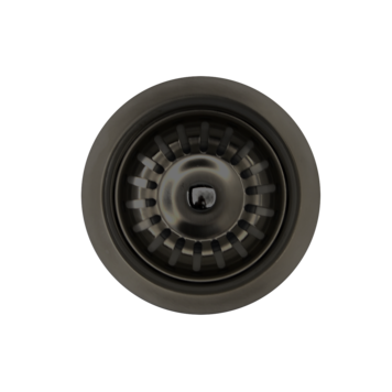 LIGANO Crepine avec panier standard stainless noir