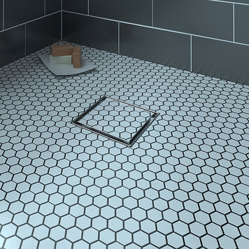 ZITTA Grille carré avec plaque reversible 6po x 6po en inox