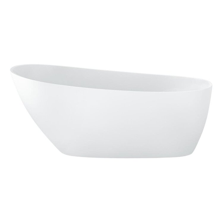 ZITTA Discontinué- Bain avec trop plein Issa 59 1/2 x 29 x 27po blanc