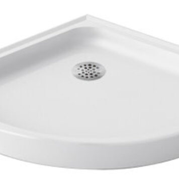 ZITTA Base de douche en coin bedaine 36 x 36 blanche