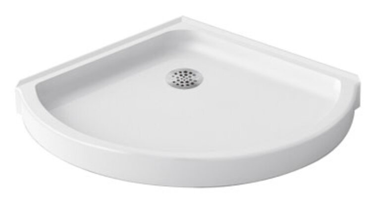 ZITTA Base de douche en coin bedaine 36 x 36 blanche