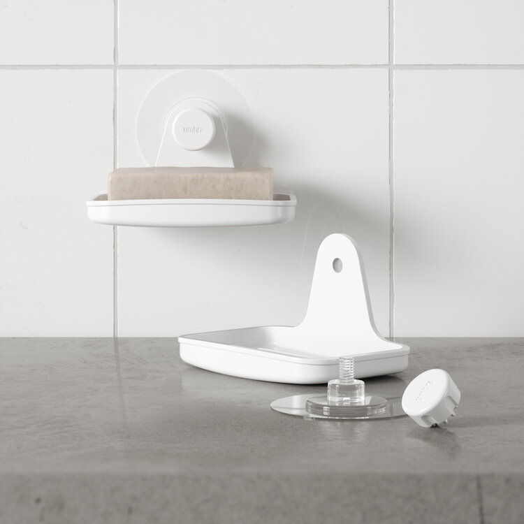 UMBRA Porte-savon flex 13 x 10 x 9 avec ventouse à succion blanc
